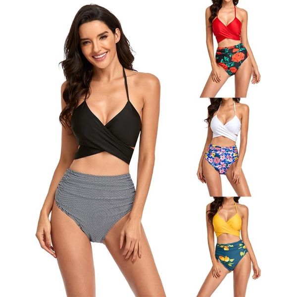 one-piece suits f2tc women 2pcs bikini set halter cross wrap push up swimsuit high waisted ruched floral print swim bottom bathing suit
one-piece suits f2tc women 2pcs bikini set halter cross wrap push up swimsuit high waisted ruched floral print swim bottom bathing suit