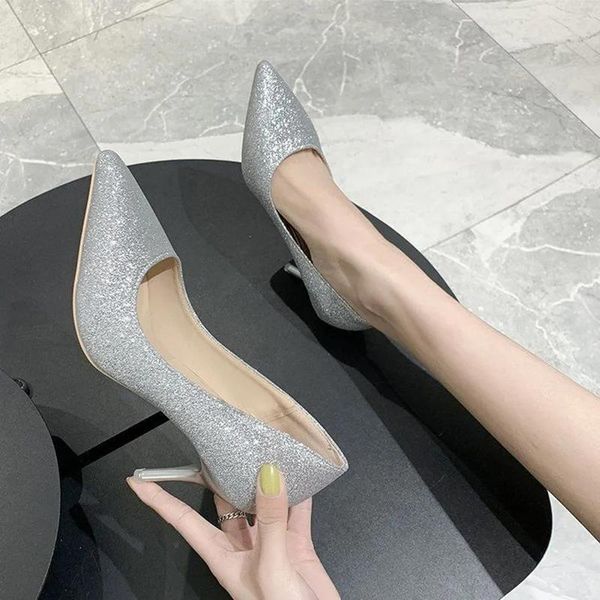 designer sequined cloth women high heels pumps fashion pointed toe office shoes elegant non-slip party plus size dress, Black
designer sequined cloth women high heels pumps fashion pointed toe office shoes elegant non-slip party plus size dress, Black