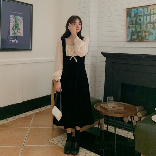 casual dresses large women's 2021 french vintage hepburn square neck medium long velvet sleeve dress, Black;gray
casual dresses large women's 2021 french vintage hepburn square neck medium long velvet sleeve dress, Black;gray