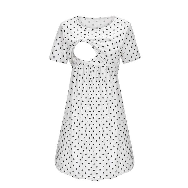 women's maternity short sleeve dot print nursing dress for breastfeeding loose and comfortable easy to feed summer 2021 r5 dresses, White
women's maternity short sleeve dot print nursing dress for breastfeeding loose and comfortable easy to feed summer 2021 r5 dresses, White