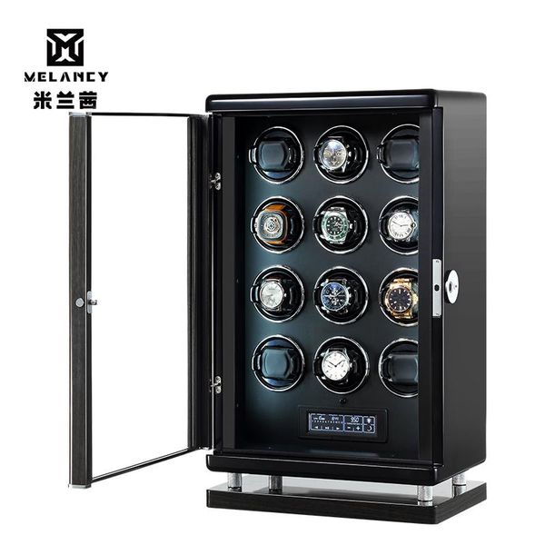 watch boxes & cases winders wooden acrylic window black carbon fiber quiet motor storage display watches box pu leather led light 12 slots, Black;blue
watch boxes & cases winders wooden acrylic window black carbon fiber quiet motor storage display watches box pu leather led light 12 slots, Black;blue