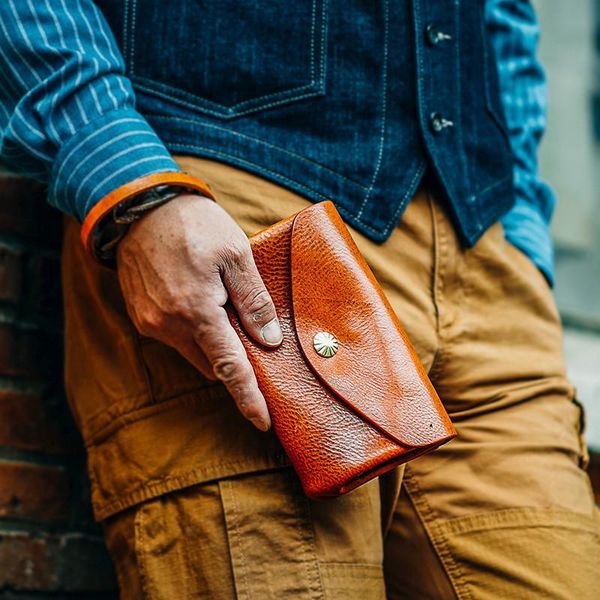 wallets retro fashion natural genuine leather men's brown clutch everyday outdoor real long wallet storage bag, Red;black
wallets retro fashion natural genuine leather men's brown clutch everyday outdoor real long wallet storage bag, Red;black