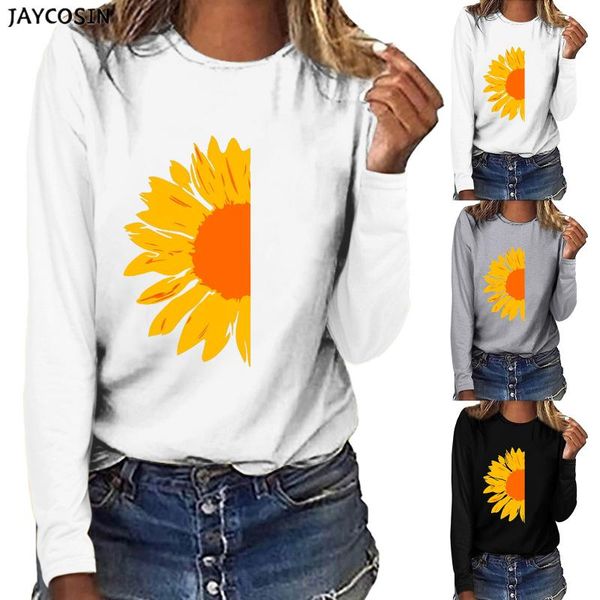 women's t-shirt ladies half sunflower autumn and winter all-match basic loose round neck casual fasion for women 2021, White
women's t-shirt ladies half sunflower autumn and winter all-match basic loose round neck casual fasion for women 2021, White