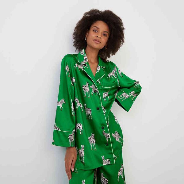 women's sleepwear zebra print home suit for women pajama satin long sleeve 2021 chic pattern set woman 2 pieces pocket autumn 5tzz, Black;red
women's sleepwear zebra print home suit for women pajama satin long sleeve 2021 chic pattern set woman 2 pieces pocket autumn 5tzz, Black;red