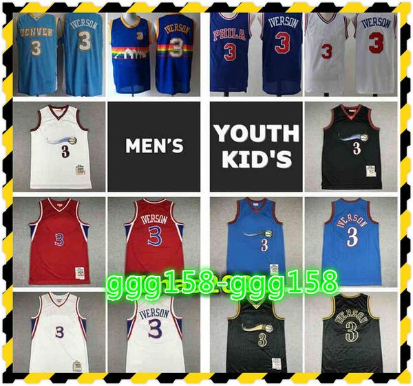 vintage mens youth kids 3 allen iverson mitchell ness jersey authentic stitched retro classic mesh kid basketball jerseys, Black;red
vintage mens youth kids 3 allen iverson mitchell ness jersey authentic stitched retro classic mesh kid basketball jerseys, Black;red