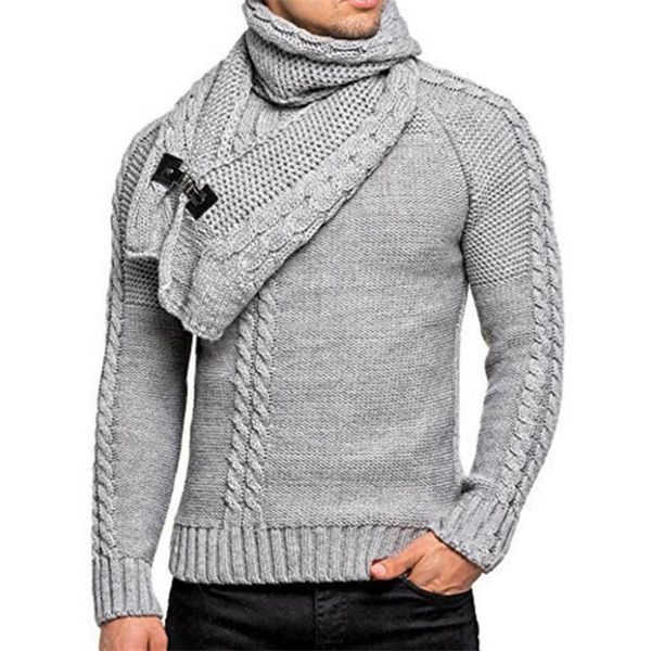 men's sweaters winter men casual spring fashion long sleeved high neckline warm bib detachable slim pullover knitted sweater, White;black
men's sweaters winter men casual spring fashion long sleeved high neckline warm bib detachable slim pullover knitted sweater, White;black