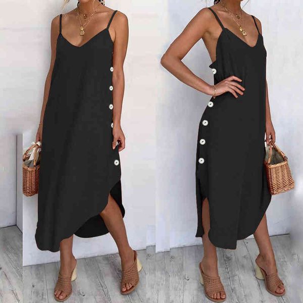 dresses women's sundress spaghetti straps summer beach dress celmia casual loose button down asymmetrical plus size vestidos, Black;gray
dresses women's sundress spaghetti straps summer beach dress celmia casual loose button down asymmetrical plus size vestidos, Black;gray