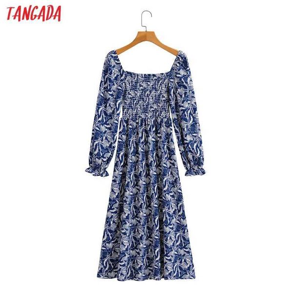tangada autumn fashion women vintage print midi dress long sleeve square collar ladies dress 1f222 210609, Black;gray
tangada autumn fashion women vintage print midi dress long sleeve square collar ladies dress 1f222 210609, Black;gray