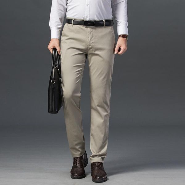 men's pants 2021 spring cotton straight casual business fashion solid color elasticity khaki trousers male brand red 38, Black
men's pants 2021 spring cotton straight casual business fashion solid color elasticity khaki trousers male brand red 38, Black