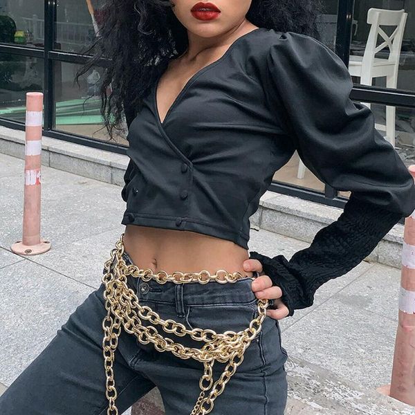 women's blouses & shirts autumn women vintage blouse retro v-neck long sleeve crop lady night club chic female clubwear modern, White
women's blouses & shirts autumn women vintage blouse retro v-neck long sleeve crop lady night club chic female clubwear modern, White