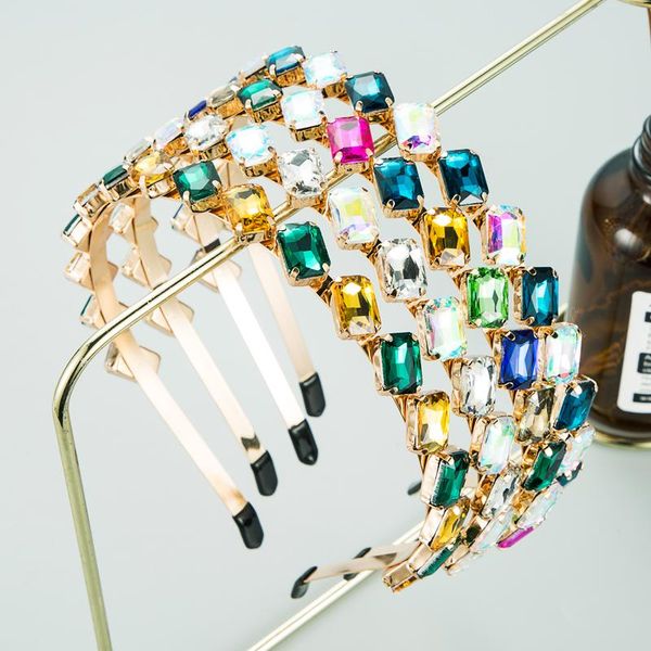 hair clips & barrettes 2021 baroque multi color crystal gem headband for woman vintage shiny geometric glass drill hairband girl party acces, Golden;silver
hair clips & barrettes 2021 baroque multi color crystal gem headband for woman vintage shiny geometric glass drill hairband girl party acces, Golden;silver