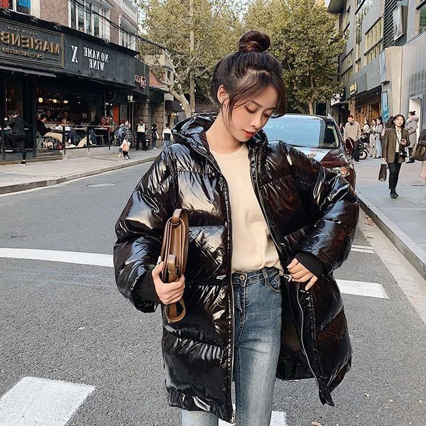 women's down & parkas cotton-padded clothes style polished black hooded winter loose cotton coat oversize puffer jacket u9mc
women's down & parkas cotton-padded clothes style polished black hooded winter loose cotton coat oversize puffer jacket u9mc