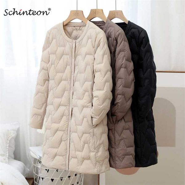 schinteon women ultra light down jacket casual long coat thin inner bottoming garment spring autumn outwear 211008, Black
schinteon women ultra light down jacket casual long coat thin inner bottoming garment spring autumn outwear 211008, Black
