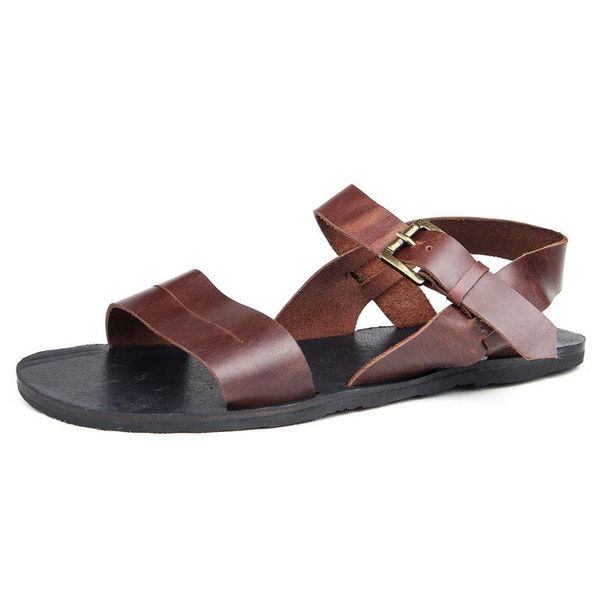 sandals brand mens summer cow genuine leather beach leisure rome gladiator streetwear antiskid flats shoes slippers, Black
sandals brand mens summer cow genuine leather beach leisure rome gladiator streetwear antiskid flats shoes slippers, Black