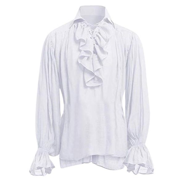 men's casual shirts 2021 fashion men bandage long sleeve shirt gothic man blouse autumn mens style, White;black
men's casual shirts 2021 fashion men bandage long sleeve shirt gothic man blouse autumn mens style, White;black