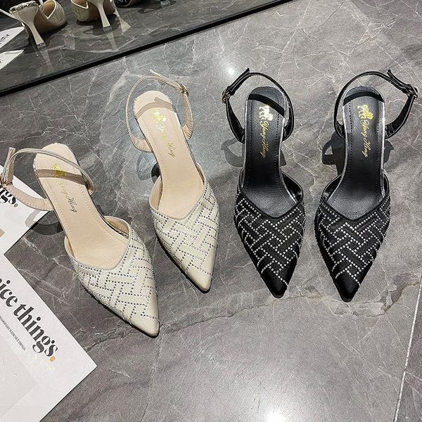 sandals women sling back heels shoes spring summer stiletto pointed toe pumps buckle strap gladiator casual zapatos de muje, Black
sandals women sling back heels shoes spring summer stiletto pointed toe pumps buckle strap gladiator casual zapatos de muje, Black