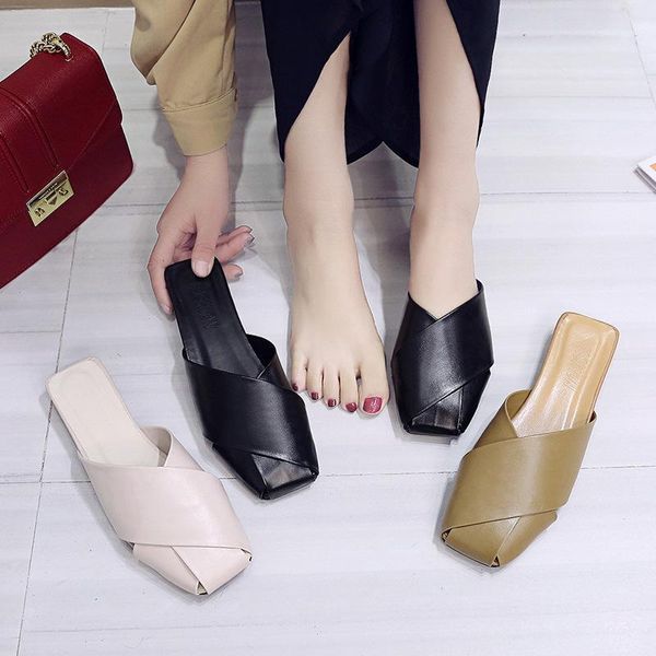 slippers mules ladies 2021 summer square toe cut out flats outside slides korean casual cross band students flip flops zapatos1, Black
slippers mules ladies 2021 summer square toe cut out flats outside slides korean casual cross band students flip flops zapatos1, Black