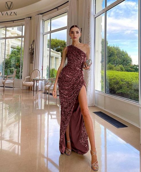 casual dresses vazn 2022 women high street style long dress sleeveless one shoulder appliques pure color floor length, Black;gray
casual dresses vazn 2022 women high street style long dress sleeveless one shoulder appliques pure color floor length, Black;gray