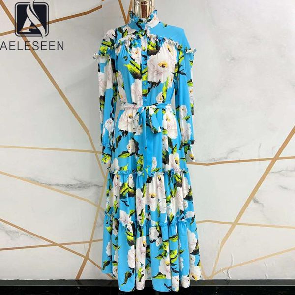 casual dresses aeleseen runway women dress designer fashion elegant beach ruffled flower print blue yellow long year, Black;gray
casual dresses aeleseen runway women dress designer fashion elegant beach ruffled flower print blue yellow long year, Black;gray