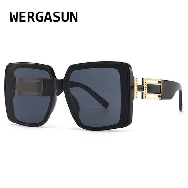 sunglasses wergasun vintage oversize square women big frame sun glasses black fashion gradient female oculos, White;black
sunglasses wergasun vintage oversize square women big frame sun glasses black fashion gradient female oculos, White;black