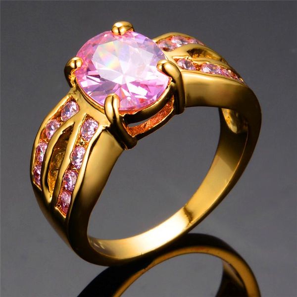 wedding rings luxury female pink crystal zircon ring fashion gold color unique style promise engagement for women, Slivery;golden
wedding rings luxury female pink crystal zircon ring fashion gold color unique style promise engagement for women, Slivery;golden