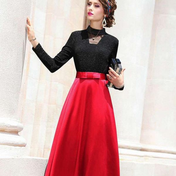 casual dresses autumn retro fake two-piece female long-sleeved waist stitching a-line party women dress, Black;gray
casual dresses autumn retro fake two-piece female long-sleeved waist stitching a-line party women dress, Black;gray