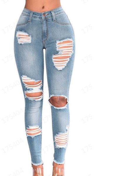 fashion women jeans denim hole female high waist stretch slim pencil pants women's skinny ripped jean vestido de mujer, Blue
fashion women jeans denim hole female high waist stretch slim pencil pants women's skinny ripped jean vestido de mujer, Blue