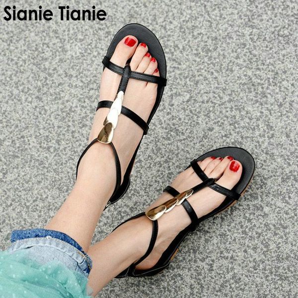 sianie tianie 2021 summer casual flats shoes for women open toe stripe gladiator sandals big size 34-50 ladies, Black
sianie tianie 2021 summer casual flats shoes for women open toe stripe gladiator sandals big size 34-50 ladies, Black