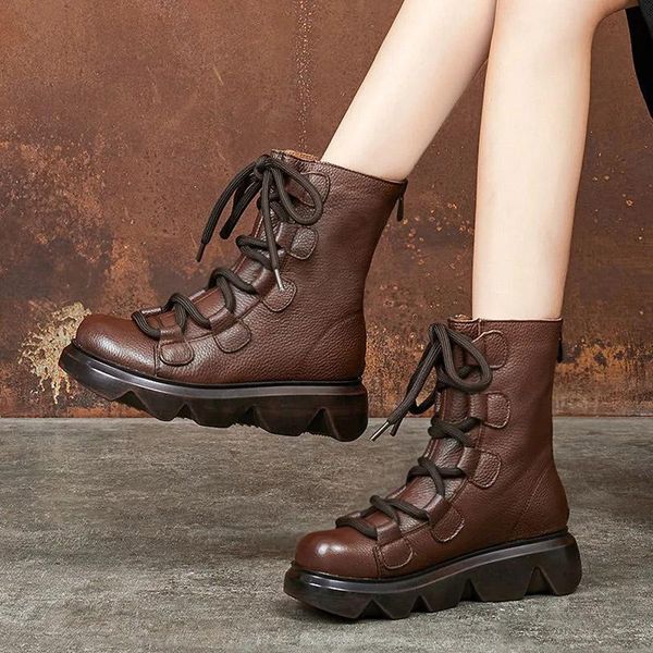 boots retro women's autumn black leather shoes thick-soled children's spring and mid-tube plat
boots retro women's autumn black leather shoes thick-soled children's spring and mid-tube plat