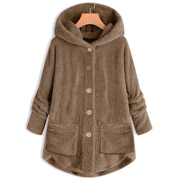 women winter oversize coat luxury long-sleeve wool hooded jacket fashion warm solid color button thick clothing for lady 211104, Black
women winter oversize coat luxury long-sleeve wool hooded jacket fashion warm solid color button thick clothing for lady 211104, Black