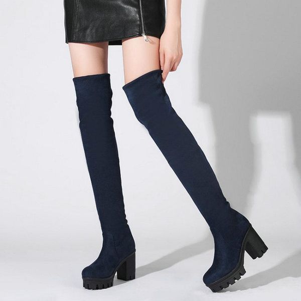 boots zawsthia 2021 winter round toe chunky high heels platform warm over-the-knee navy blue women overknees stretch, Black
boots zawsthia 2021 winter round toe chunky high heels platform warm over-the-knee navy blue women overknees stretch, Black