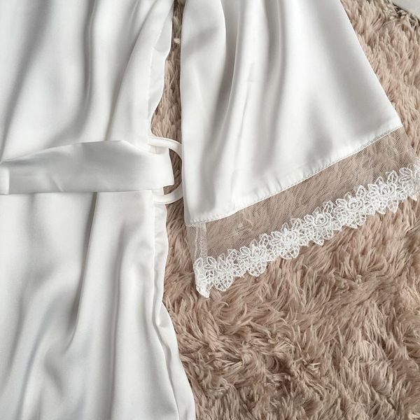 women's sleepwear -xxl white wedding bride bridesmaid nightwear summer women robe lace intimate lingerie kimono bath gown, Black;red
women's sleepwear -xxl white wedding bride bridesmaid nightwear summer women robe lace intimate lingerie kimono bath gown, Black;red