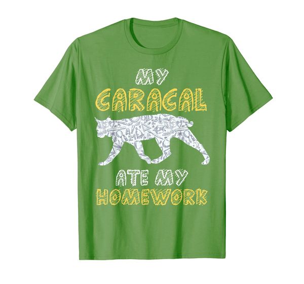 my caracal ate my homework cat kitty kid back to school t-shirt, White;black
my caracal ate my homework cat kitty kid back to school t-shirt, White;black