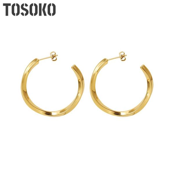 hoop & huggie tosoko stainless steel jewelry big circle micro twist earrings women's fashion exaggerated bsf410, Golden;silver
hoop & huggie tosoko stainless steel jewelry big circle micro twist earrings women's fashion exaggerated bsf410, Golden;silver