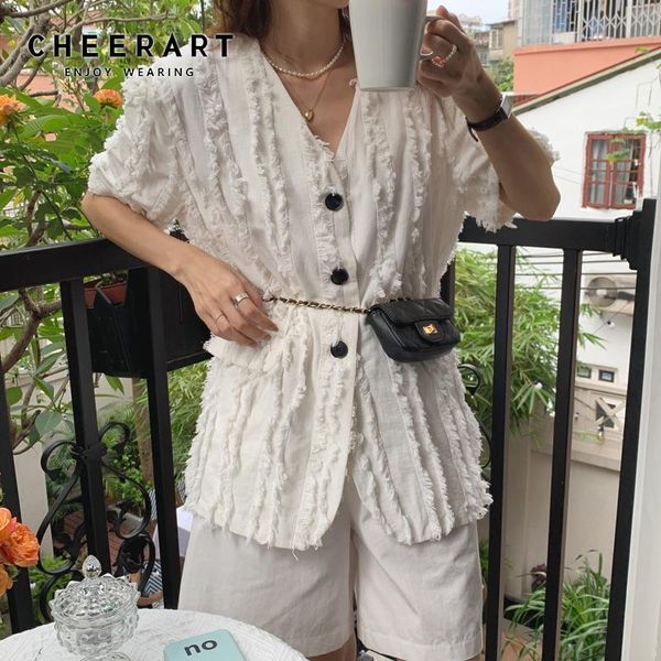 women's jackets cheerart white v neck summer for women 2021 short sleeve feather loose korean fashion casual coats fluffy jacket, Black;brown
women's jackets cheerart white v neck summer for women 2021 short sleeve feather loose korean fashion casual coats fluffy jacket, Black;brown