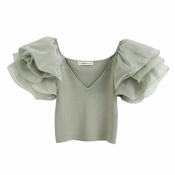 women blouses za summer knit crop sweetheart neckline shirts voluminous short sleeves organza shirt elegant blouse cap sleeve woman, White
women blouses za summer knit crop sweetheart neckline shirts voluminous short sleeves organza shirt elegant blouse cap sleeve woman, White
