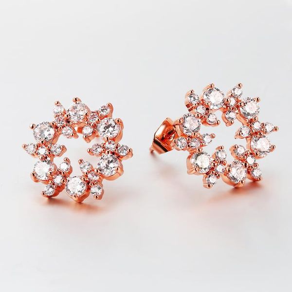 clip-on & screw back item white and rose gold color snowflake shape stone copper zircon earrings jewelry, Silver
clip-on & screw back item white and rose gold color snowflake shape stone copper zircon earrings jewelry, Silver
