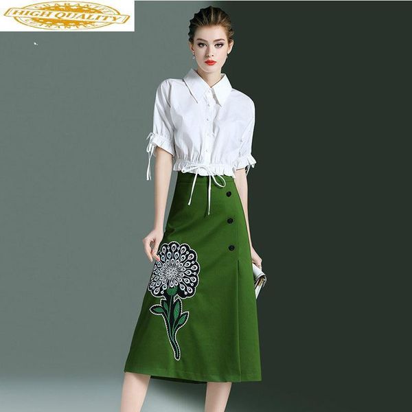 two piece dress 2021 spring autumn women elegant ladies formal office white shirt + skirt casual set clothes zt1979
two piece dress 2021 spring autumn women elegant ladies formal office white shirt + skirt casual set clothes zt1979