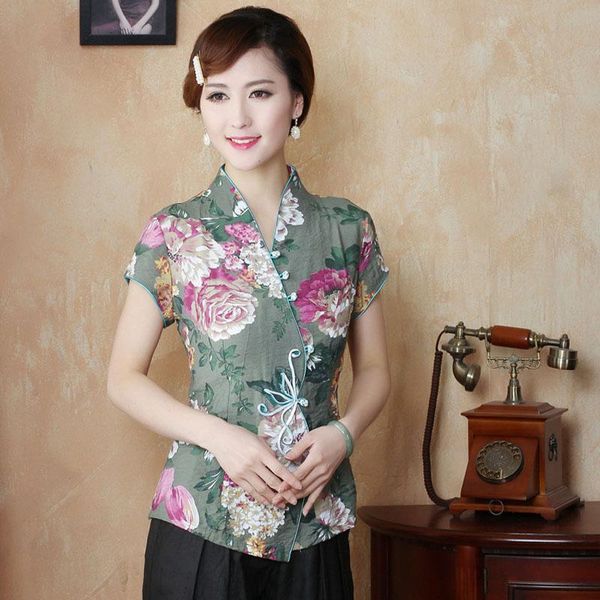 women's blouses & shirts special offer green summer womens blouse shirt mujeres camisa chinese traditional clothing size l xl xxl 3xl, White
women's blouses & shirts special offer green summer womens blouse shirt mujeres camisa chinese traditional clothing size l xl xxl 3xl, White