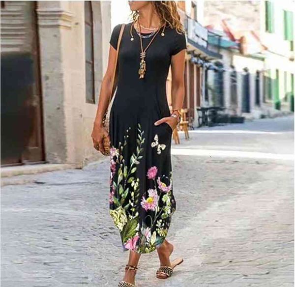 vintage floral print summer dress women bohemian short sleeve high waist long dresses for women beach dress party, Black;gray
vintage floral print summer dress women bohemian short sleeve high waist long dresses for women beach dress party, Black;gray