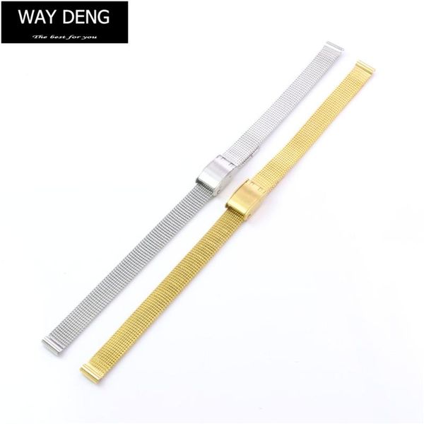 watch bands way deng - women stainless steel milanese mesh metal watchband 8mm 10mm gold & silver hook buckle strap bracelet y160, Black;brown
watch bands way deng - women stainless steel milanese mesh metal watchband 8mm 10mm gold & silver hook buckle strap bracelet y160, Black;brown