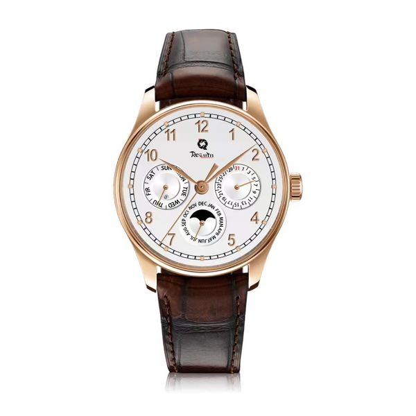 new perpetual calendar automatic mechanical watch 42mm iw344203 white dial moon phase rose gold case leather strap portugal requin brand, Slivery;brown
new perpetual calendar automatic mechanical watch 42mm iw344203 white dial moon phase rose gold case leather strap portugal requin brand, Slivery;brown