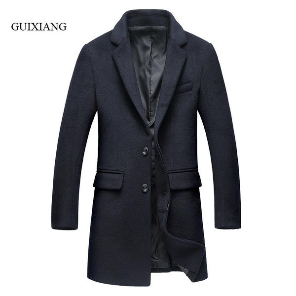 men's wool & blends 2021 autumn and winter style woolen coat business casual solid single breasted overcoat jacket large sizem-3xl, Black
men's wool & blends 2021 autumn and winter style woolen coat business casual solid single breasted overcoat jacket large sizem-3xl, Black
