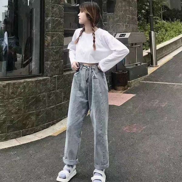 women's pants & capris denim jeans korean preppy style adjustable high waist slim summer woman street dance wide leg 5964, Black;white
women's pants & capris denim jeans korean preppy style adjustable high waist slim summer woman street dance wide leg 5964, Black;white