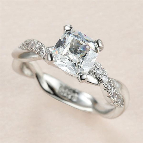 White Square Stone Ring 4 Prong Crystal Zircon Rings For Women Wedding Jewelry Vintage Fashion Silver Color Dainty Infinity, Slivery;golden
White Square Stone Ring 4 Prong Crystal Zircon Rings For Women Wedding Jewelry Vintage Fashion Silver Color Dainty Infinity, Slivery;golden