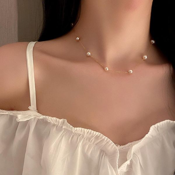 chokers south korea contracted tide fresh water pearl necklace collarbone chain neck girl temperament design sense is act, Golden;silver
chokers south korea contracted tide fresh water pearl necklace collarbone chain neck girl temperament design sense is act, Golden;silver