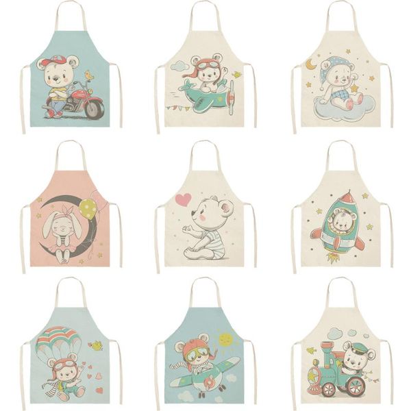 aprons cartoon bear printing women kitchen waterproof cooking oil-proof cotton linen antifouling chef apron 68*55cm 0159
aprons cartoon bear printing women kitchen waterproof cooking oil-proof cotton linen antifouling chef apron 68*55cm 0159