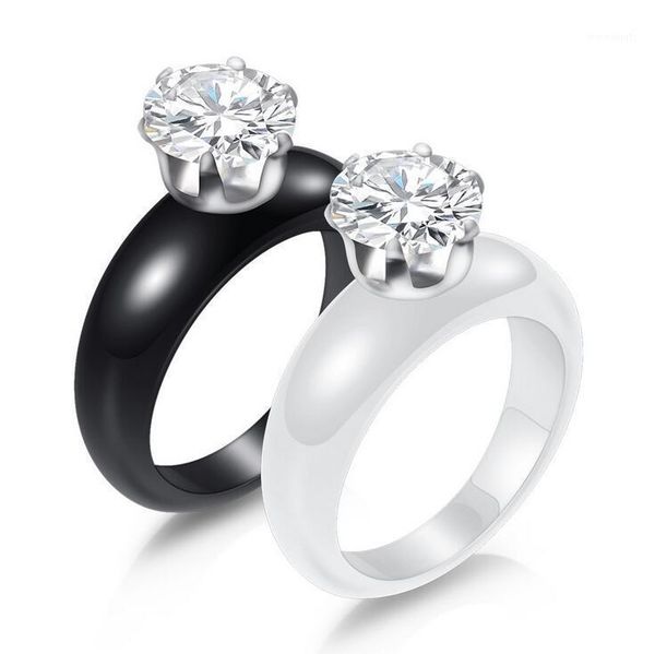 wedding rings black white ceramic female stainless steel anti allergies love for women round zircon jewelry1, Slivery;golden
wedding rings black white ceramic female stainless steel anti allergies love for women round zircon jewelry1, Slivery;golden