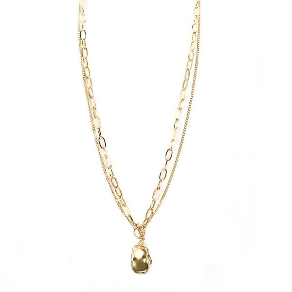 chains vintage multilayer chain irregular round pendant ot buckle necklace for women stainless steel fashion long jewelry gift, Silver
chains vintage multilayer chain irregular round pendant ot buckle necklace for women stainless steel fashion long jewelry gift, Silver