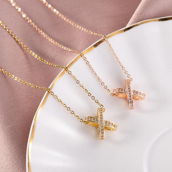 pendant necklaces sell x shaped crystal necklace stainless steel chain for women girls geometric charms choker jewelry party gifts, Silver
pendant necklaces sell x shaped crystal necklace stainless steel chain for women girls geometric charms choker jewelry party gifts, Silver